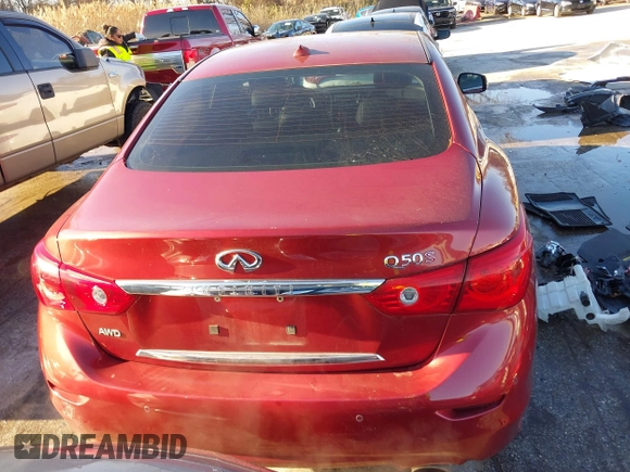 2014 Infiniti Q50 Sport with VIN JN1BV7AR5EM690783, listed as a IAAI auction lot 41024574 with 79,813 mi miles and . Bid and sale history available at DreamBid. Image 17.