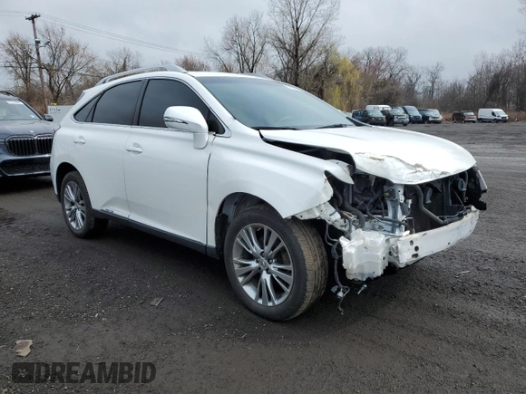 2013 Lexus RX 450h with VIN JTJBC1BA6D2057886, listed as a Copart auction lot 51567575 with 133,646 mi miles and Salvage Title. Bid and sale history available at DreamBid. Image 4.