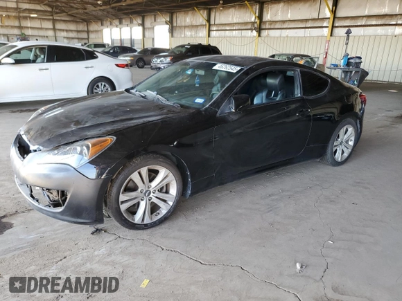 2010 Hyundai Genesis Coupe with VIN KMHHU6KH1AU023886, listed as a Copart auction lot 46262545 with 172,344 mi miles and Salvage title. Bid and sale history available at DreamBid. Image 1.