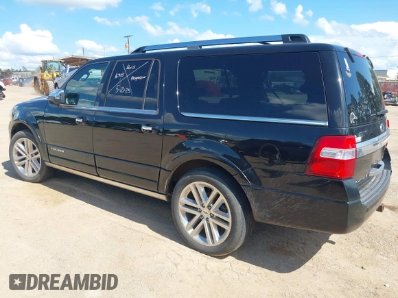 2017 Ford Expedition Max Platinum z VIN 1FMJK1MT4HEA54579, wystawiony jako IAAI lot #42565052 z przebiegiem Nie podano mil oraz . Historia ofert i sprzedaży dostępna na DreamBid. Obrazek 3.