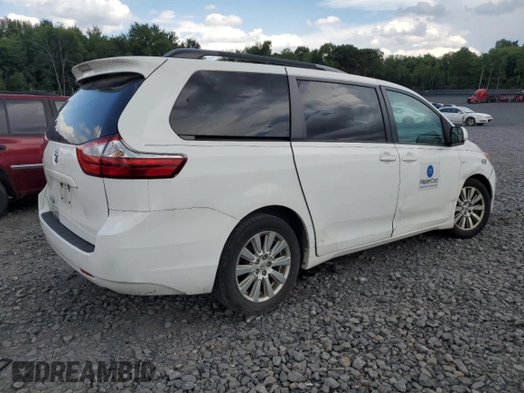 2017 Toyota Sienna LE with VIN 5TDJZ3DC3HS171060, listed as a Copart auction lot 65908415 with 108,082 mi miles and Salvage title. Bid and sale history available at DreamBid. Image 3.