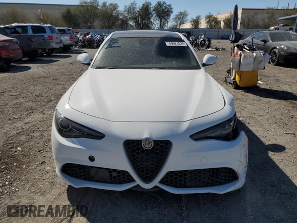 2023 Alfa Romeo Giulia with VIN ZARFAMAN9P7667245, listed as a Copart auction lot 49924525 with 4,799 mi miles and Salvage title. Bid and sale history available at DreamBid. Image 5.