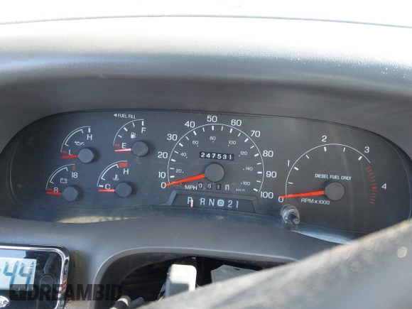 2001 Ford Super Duty F-250 XL with VIN 3FTNW21F31MA77558, listed as a IAAI auction lot 41536844 with 247,531 mi miles. Bid and sale history available at carsss.com. Image 7.