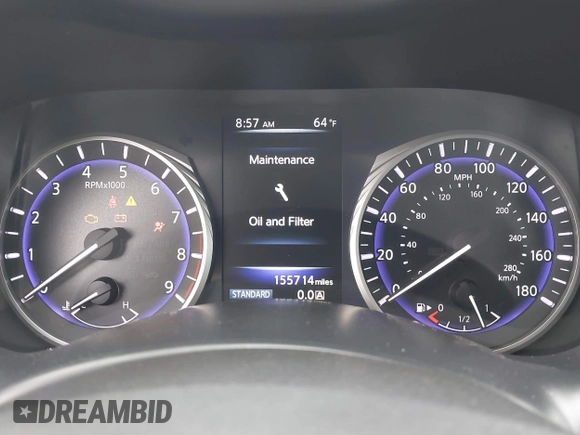 2015 Infiniti Q50 Premium z VIN JN1BV7AP2FM344044, wystawiony jako IAAI lot #42217012 z przebiegiem 155 714 mil mil oraz . Historia ofert i sprzedaży dostępna na DreamBid. Obrazek 7.