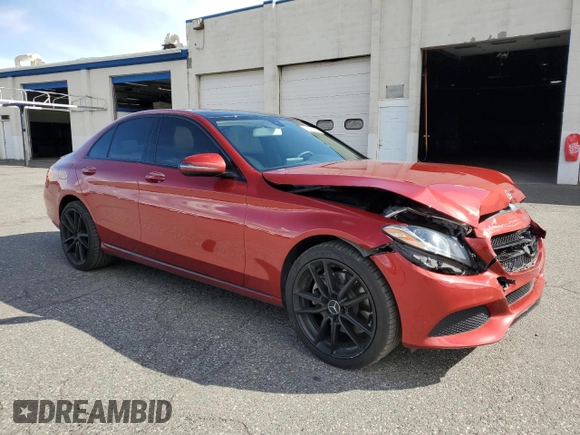 2017 Mercedes-Benz C 300 with VIN 55SWF4KB2HU215695, listed as a Copart auction lot 51107705 with 75,377 mi miles and Salvage Title. Bid and sale history available at carsss.com. Image 4.