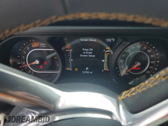 2024 Jeep Wrangler Sahara with VIN 1C4PJXEG0RW335831, listed as a Copart auction lot 61973055 with 15,785 mi miles and Salvage title. Bid and sale history available at DreamBid. Image 9.