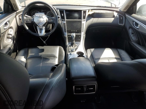 2021 Infiniti Q50 Luxe z VIN JN1EV7BPXMM704993, wystawiony jako Copart lot #55172695 z przebiegiem 55 979 mil mil oraz Szkoda całkowita • Salvage title. Historia ofert i sprzedaży dostępna na DreamBid. Obrazek 8.