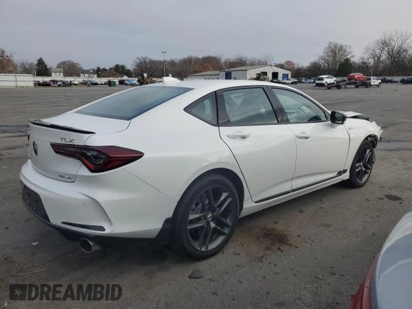 2024 Acura TLX w/A-Spec Package with VIN 19UUB6F50RA001644, listed as a Copart auction lot 81361424 with 0 mi miles and Salvage Title. Bid and sale history available at carsss.com. Image 3.