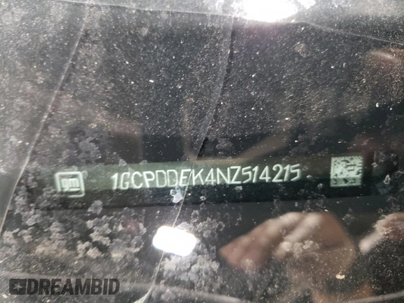 2022 Chevrolet Silverado 1500 LT with VIN 1GCPDDEK4NZ514215, listed as a Copart auction lot 68110484 with Not Provided miles and Salvage Title. Bid and sale history available at DreamBid. Image 12.