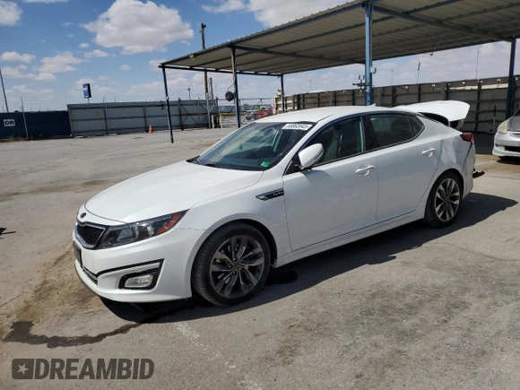 2015 Kia Optima SX Turbo with VIN 5XXGR4A6XFG508174, listed as a Copart auction lot 55863945 with 38,794 mi miles and Salvage title. Bid and sale history available at DreamBid. Image 1.