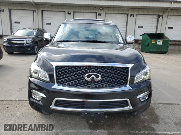 2015 Infiniti QX80 with VIN JN8AZ2NF7F9572565, listed as a Copart auction lot 58494415 with 122,609 mi miles and Salvage title. Bid and sale history available at DreamBid. Image 5.