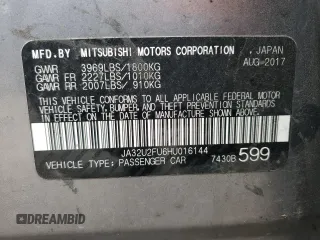 2017 Mitsubishi Lancer ES with VIN JA32U2FU6HU016144, listed as a Copart auction lot 45048075 with 116,181 mi miles and Salvage Title. Bid and sale history available at DreamBid. Image 12.