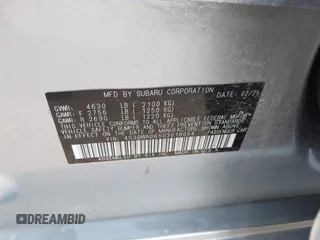 2025 Subaru Legacy Premium z VIN 4S3BWAD65S3018054, wystawiony jako IAAI lot #42728296 z przebiegiem 6 488 mil mil oraz . Historia ofert i sprzedaży dostępna na DreamBid. Obrazek 9.