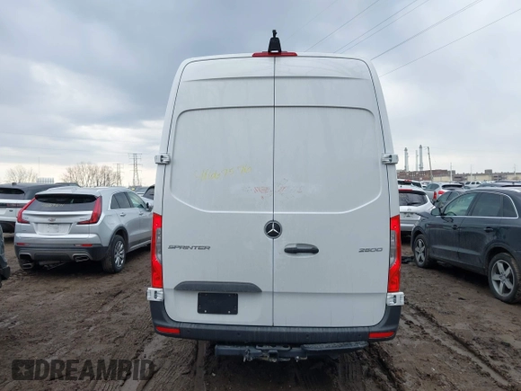 2024 Mercedes-Benz Sprinter Cargo Cargo with VIN W1Y4NDHYXRP739025, listed as a IAAI auction lot 41667576 with 12,431 mi miles and . Bid and sale history available at carsss.com. Image 16.