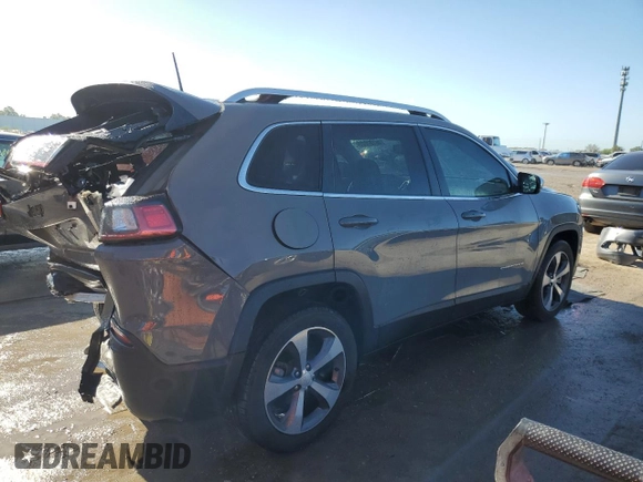2019 Jeep Cherokee Limited with VIN 1C4PJLDBXKD428209, listed as a Copart auction lot 46107223 with 34,532 mi miles and Salvage Title. Bid and sale history available at DreamBid. Image 3.