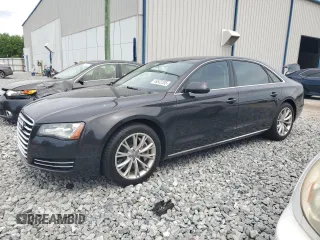 2012 Audi A8 with VIN WAURVAFD7CN026141, listed as a Copart auction lot 49532335 with 201,042 mi miles and Clean Title. Bid and sale history available at DreamBid. Image 1.
