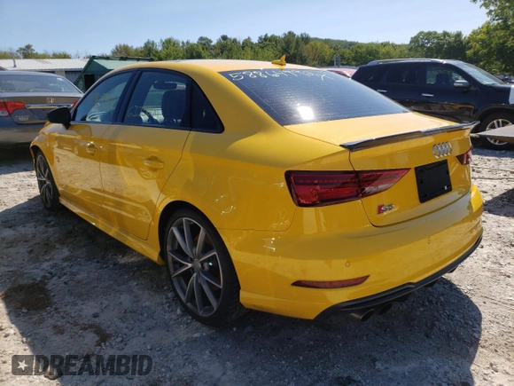 2017 Audi S3 Premium Plus with VIN WAUB1GFFXH1070683, listed as a Copart auction lot 58864992 with 63,352 mi miles. Bid and sale history available at carsss.com. Image 3.