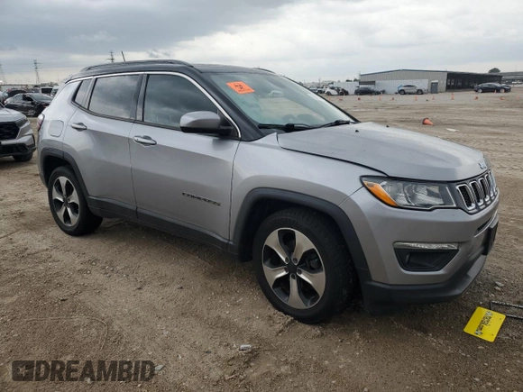 2018 Jeep Compass Latitude with VIN 3C4NJCBBXJT105930, listed as a Copart auction lot 55425385 with 177,007 mi miles and Salvage title. Bid and sale history available at DreamBid. Image 4.