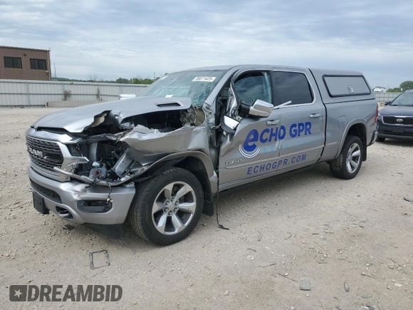 2019 Ram 1500 Limited with VIN 1C6SRFPT3KN700383, listed as a Copart auction lot 58071425 with Not provided miles and Salvage title. Bid and sale history available at DreamBid. Image 1.