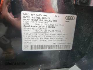 2018 Audi Q5 Premium with VIN WA1ANAFY0J2175633, listed as a Copart auction lot 63984335 with 79,084 mi miles and Salvage title. Bid and sale history available at DreamBid. Image 12.