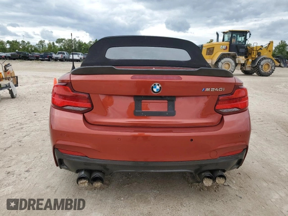 2018 BMW 2 Series M240i with VIN WBA2N1C51JVC28147, listed as a Copart auction lot 71616554 with 54,819 mi miles and Non Repairable. Bid and sale history available at carsss.com. Image 6.