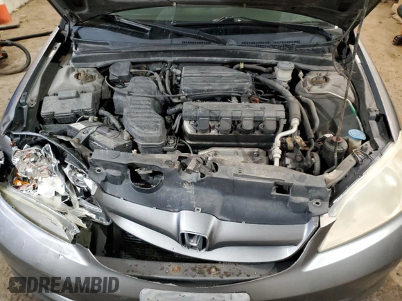 2004 Honda Civic LX with VIN 2HGES16594H615805, listed as a Copart auction lot 49741785 with 194,216 mi miles and Salvage Title. Bid and sale history available at carsss.com. Image 13.