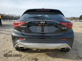 2018 Infiniti QX30 Luxury with VIN SJKCH5CR1JA044207, listed as a Copart auction lot 45310345 with Not provided miles and Salvage title. Bid and sale history available at DreamBid. Image 6.