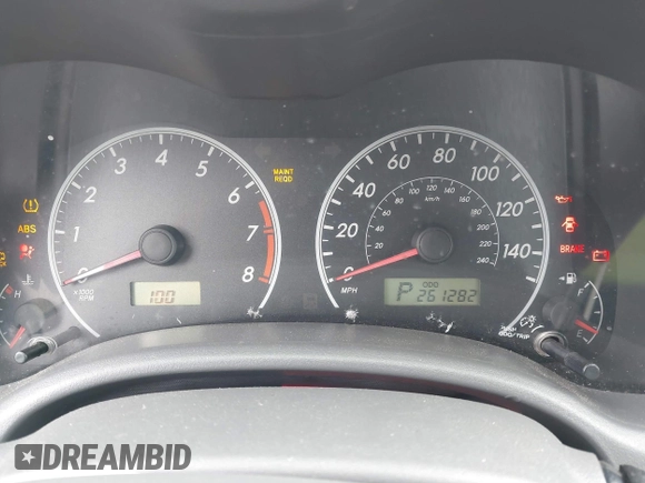 2009 Toyota Corolla with VIN 1NXBU40E49Z165082, listed as a IAAI auction lot 41881134 with 261,282 mi miles. Bid and sale history available at carsss.com. Image 7.