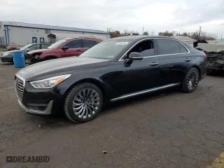 2017 Genesis G90 3.3T Premium with VIN KMHG34JA7HU025207, listed as a Copart auction lot 78141164 with 182,843 mi miles and Salvage Title. Bid and sale history available at carsss.com. Image 1.