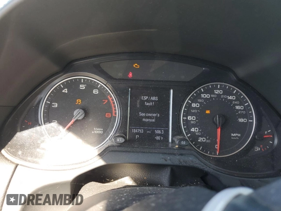 2010 Audi Q5 Prestige with VIN WA1VKAFPXAA033524, listed as a Copart auction lot 62309385 with 184,753 mi miles and Clean title. Bid and sale history available at DreamBid. Image 9.