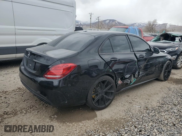 2017 Mercedes-Benz C 43 AMG with VIN 55SWF6EB6HU192204, listed as a Copart auction lot 48478805 with 83,487 mi miles and Salvage Title. Bid and sale history available at DreamBid. Image 3.