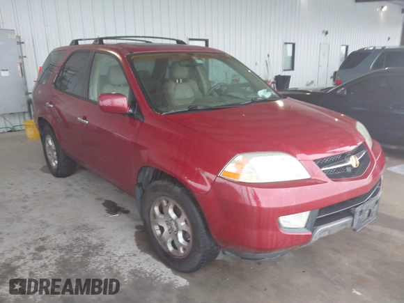 2002 Acura MDX Touring Pkg with VIN 2HNYD18612H545168, listed as a IAAI auction lot 41899989 with 250,118 mi miles. Bid and sale history available at carsss.com. Image 1.