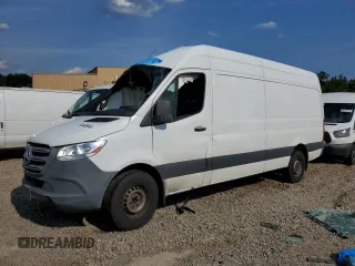 2021 Mercedes-Benz Sprinter Cargo with VIN W1Y40CHYXMT058209, listed as a Copart auction lot 66409644 with 48,571 mi miles and Salvage Title. Bid and sale history available at carsss.com. Image 1.