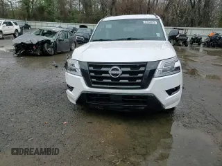 2021 Nissan Armada SL with VIN JN8AY2BA7M9372665, listed as a Copart auction lot 47843675 with 128,533 mi miles and Salvage Title. Bid and sale history available at carsss.com. Image 12.