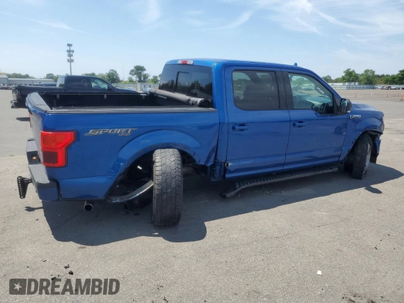 2018 Ford F-150 XL with VIN 1FTEW1E57JKF38196, listed as a Copart auction lot 62701035 with 97,366 mi miles and Salvage title. Bid and sale history available at DreamBid. Image 3.