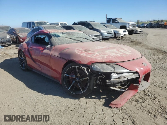 2022 Toyota Supra 3.0 z VIN WZ1DB0C04NW046282, wystawiony jako Copart lot #80995874 z przebiegiem 32 087 mil mil oraz Szkoda całkowita • Salvage title. Historia ofert i sprzedaży dostępna na DreamBid. Obrazek 4.