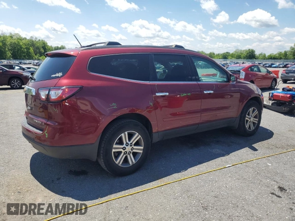 2015 Chevrolet Traverse LT with VIN 1GNKVGKD6FJ319271, listed as a Copart auction lot 58683735 with 106,573 mi miles and Salvage title. Bid and sale history available at DreamBid. Image 3.