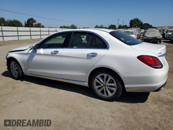 2019 Mercedes-Benz C 300 with VIN 55SWF8DB2KU283071, listed as a Copart auction lot 59438405 with 29,106 mi miles and Salvage title. Bid and sale history available at DreamBid. Image 2.