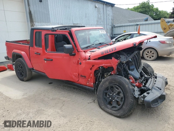 2022 Jeep Gladiator Texas Trail with VIN 1C6HJTAGXNL135397, listed as a Copart auction lot 59975665 with 111,849 mi miles and Non repairable. Bid and sale history available at DreamBid. Image 4.