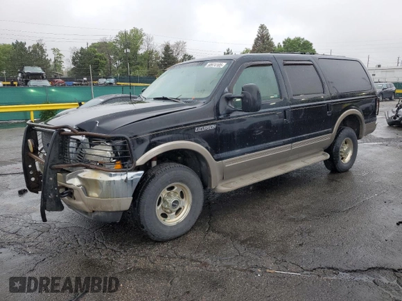 2001 Ford Excursion Limited z VIN 1FMSU43F31EC18728, wystawiony jako Copart lot #58974105 z przebiegiem 266 747 mil mil oraz Szkoda całkowita • Salvage title. Historia ofert i sprzedaży dostępna na DreamBid. Obrazek 1.