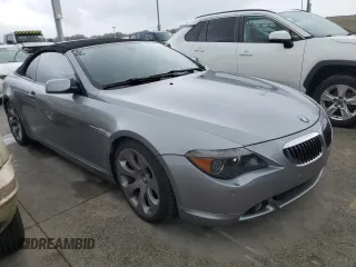 2006 BMW 6 Series 650Ci with VIN WBAEK13416CN80058, listed as a Copart auction lot 74854864 with 0 mi miles and Salvage Title. Bid and sale history available at carsss.com. Image 4.