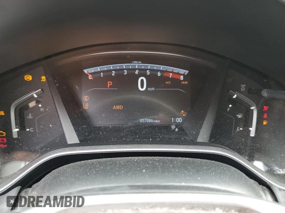 2020 Honda CR-V Touring with VIN 2HKRW2H96LH654268, listed as a Copart auction lot 47172605 with 57,086 mi miles and Salvage Title. Bid and sale history available at DreamBid. Image 9.