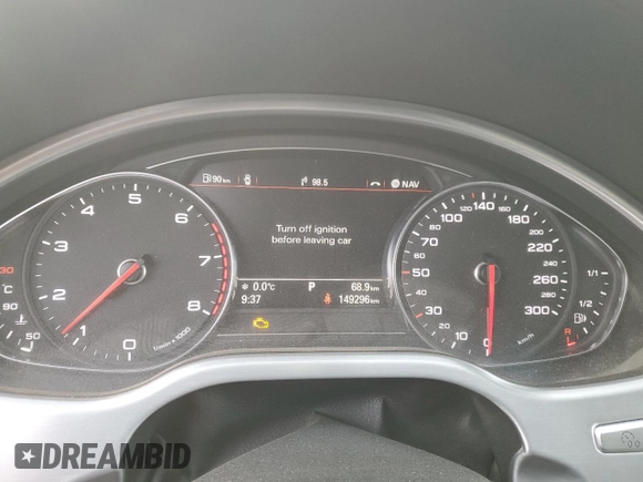 2013 Audi A8 L 3.0L with VIN WAURGAFD5DN004442, listed as a Copart auction lot 49065665 with 149,296 mi miles and Clean Title. Bid and sale history available at carsss.com. Image 9.
