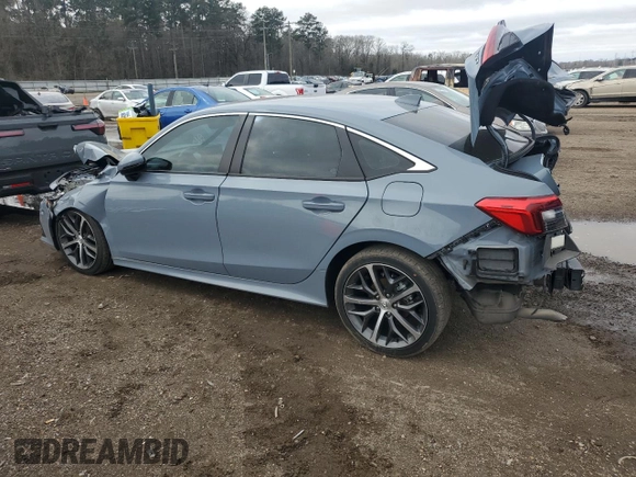 2023 Honda Civic Sedan Touring with VIN 2HGFE1F95PH313835, listed as a Copart auction lot 45145875 with 52,344 mi miles and Salvage Title. Bid and sale history available at carsss.com. Image 2.