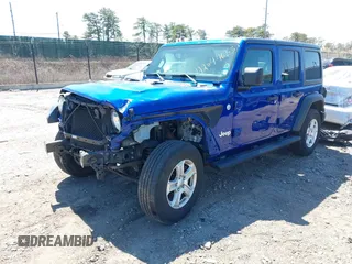 2019 Jeep Wrangler Unlimited Sport Altitude with VIN 1C4HJXDG6KW639189, listed as a IAAI auction lot 42044653 with 79,250 mi miles and . Bid and sale history available at DreamBid. Image 2.