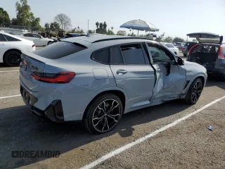 2023 BMW X4 M with VIN 5YM23EC08P9S82734, listed as a Copart auction lot 53445774 with 0 mi miles and Salvage Title. Bid and sale history available at carsss.com. Image 3.