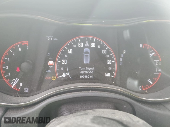 2019 Dodge Durango GT with VIN 1C4RDJDG4KC770535, listed as a Copart auction lot 59172145 with 102,480 mi miles and Salvage title. Bid and sale history available at DreamBid. Image 9.
