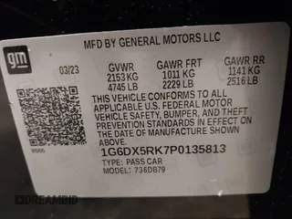 2023 Cadillac CT5 Luxury z VIN 1G6DX5RK7P0135813, wystawiony jako IAAI lot #42130722 z przebiegiem 20 738 mil mil oraz . Historia ofert i sprzedaży dostępna na DreamBid. Obrazek 9.
