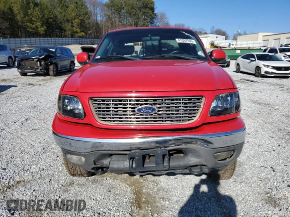 2002 Ford F-150 XLT with VIN 1FTRW08L92KD88745, listed as a Copart auction lot 41397555 with 211,116 mi miles and Salvage Title. Bid and sale history available at carsss.com. Image 5.