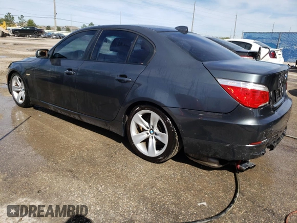 2008 BMW 5 Series 528i with VIN WBANU53578C115846, listed as a Copart auction lot 46415094 with 170,062 mi miles and Salvage Title. Bid and sale history available at carsss.com. Image 2.